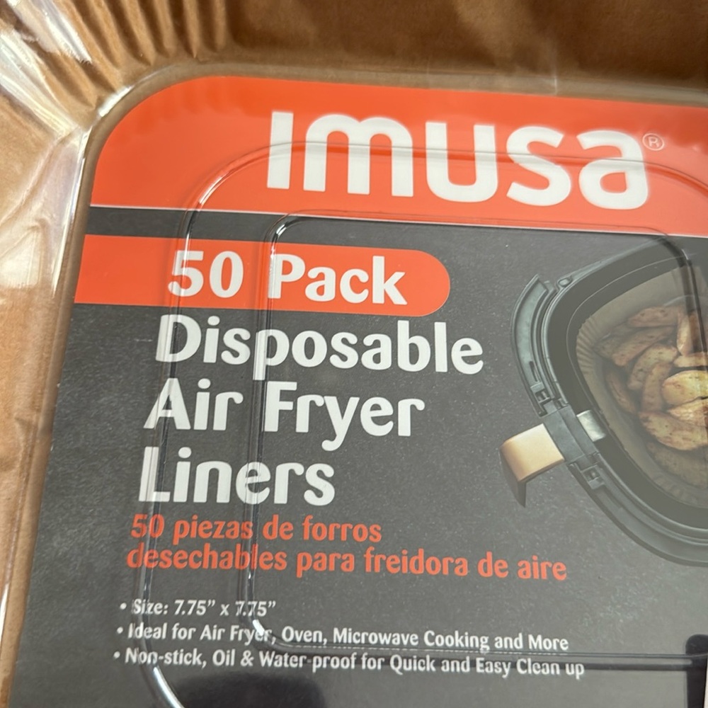 NEW IMUSA 50 pack Disposable air fryer liners